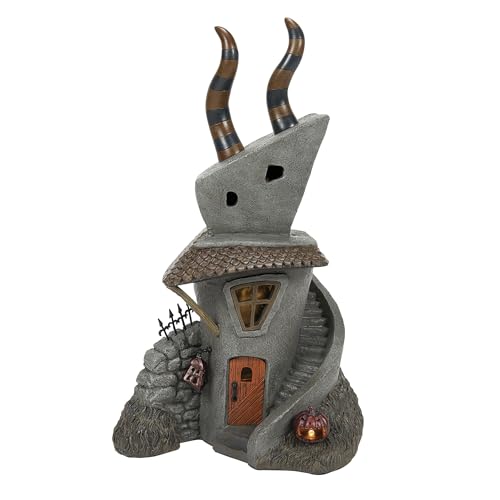 Harlequin Demon House Illuminated Holiday Village Building - 10.67 Inch