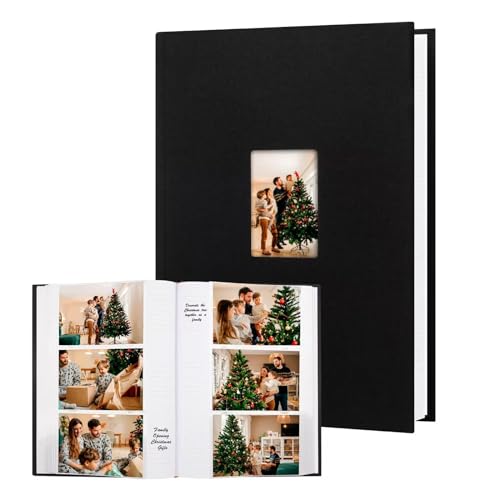 450 Pocket 4x6 Photo Album with Linen Cover and Memo Writing Space