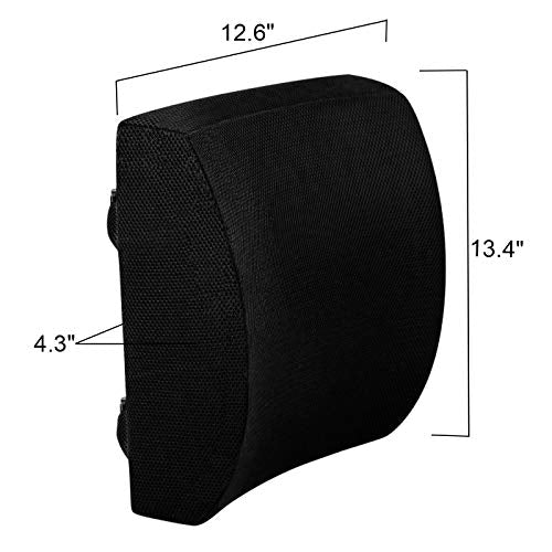 Lumbar Support Pillow for Office Chair and Car - Memory Foam Cushion