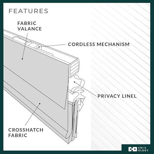 Cordless Roman Window Shade - 27" x 64", Belgian Flax Fabric, Room Darkening, Child-Safe