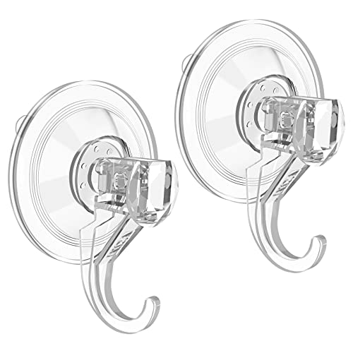 VIS'V Heavy Duty Suction Wreath Hanger, 22 LB Clear, 2 Pcs