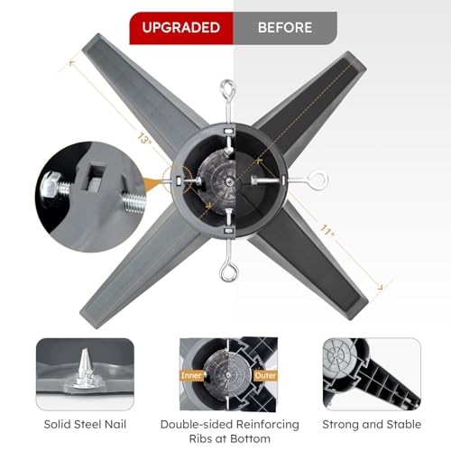 Sturdy Christmas Tree Stand for Live Trees Up to 8ft - Tool-Free Base