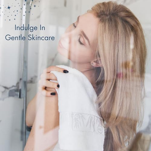 Luxury Bamboo & Turkish Cotton Face Wash Cloths Set of 6 - Soft, Absorbent & Gentle