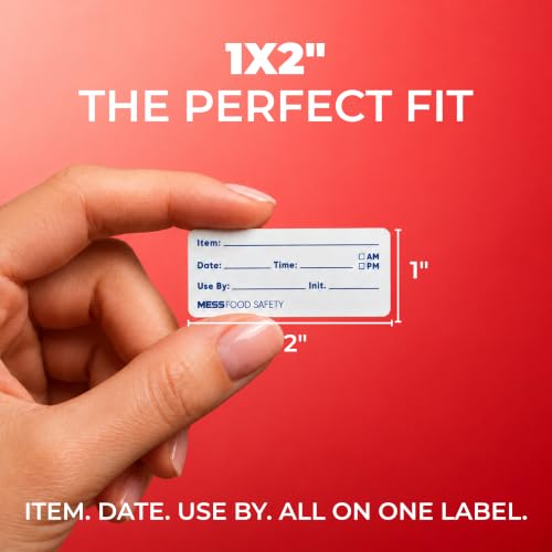 Dissolvable Food Labels 1x2 Inch 200 Roll Removable Pantry Labels