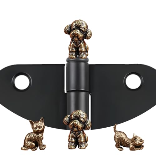 3-Piece Retro Animal Brass Door Hinge Toppers - Magnetic Home Decor
