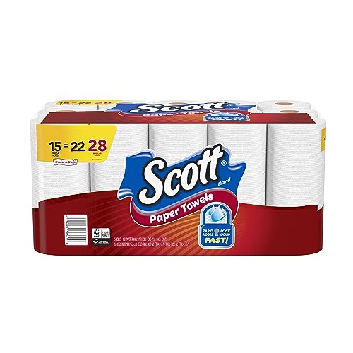 1-Ply White Mega Roll Paper Towels - Absorbent Perforated Sheets (Bulk Case)