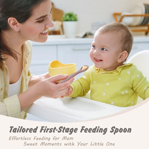 8-Pack Silicone Baby Spoons for Self-Feeding | BPA-Free & Soft Tips