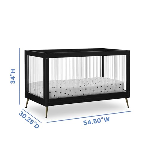 4-in-1 Acrylic Convertible Crib - Greenguard Gold Certified Nursery Bed