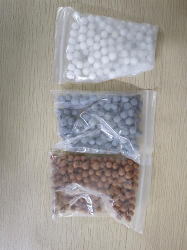 Patelai Shower Head Bead Refills 150g Set - Orange, Gray, White for Water Softening