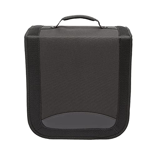 400 Disc Portable CD & DVD Storage Binder Case with Handle - Black