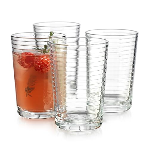 7 oz Juice Glasses – Set of 4 Durable Glass Tumblers for Everyday Use