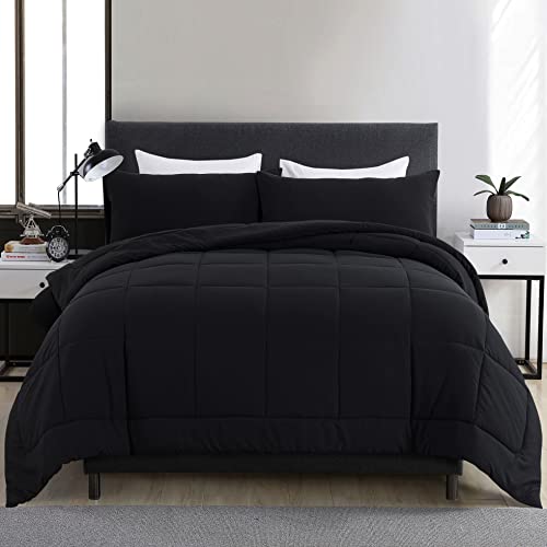 3-Piece Queen Comforter Set - Soft All-Season Down Alternative Bedding