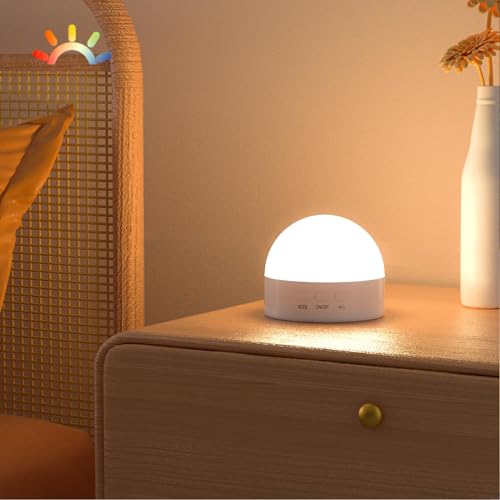 Portable Rechargeable Night Light - Dimmable 8-Color LED Lamp for Nursery