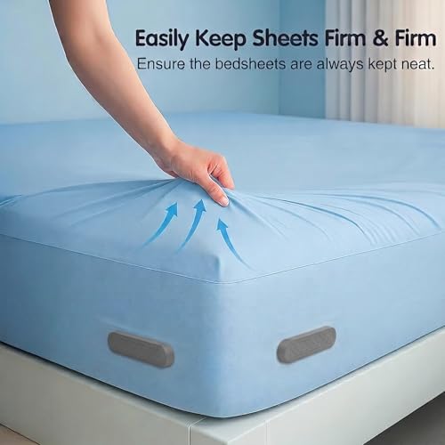 Adjustable Bed Sheet Holder Clips - Secure Fitted Sheet Straps
