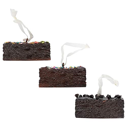 Brownies With Sprinkles Ornaments, 3 Assorted