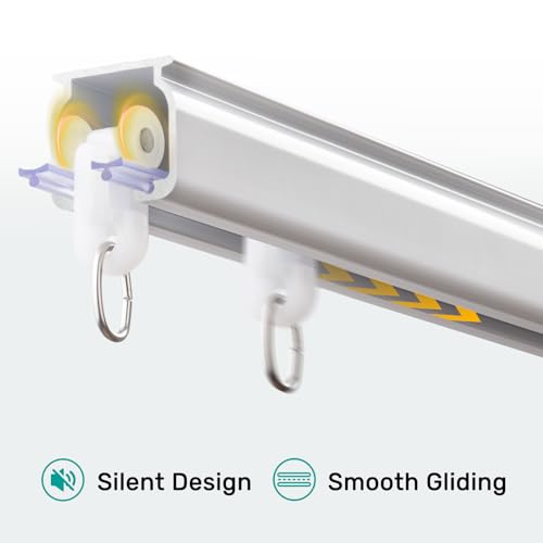 20-Piece Silent Curtain Track Rollers - Smooth Gliding Rail Sliders