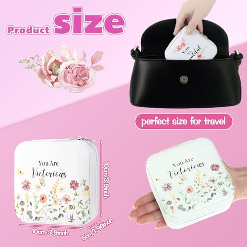 Kacctyen 12 Pcs Small Jewelry Travel Case Bulk Xmas Wild Flower Box