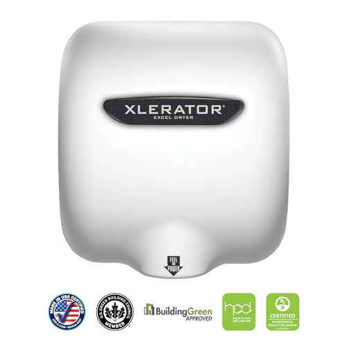 High-Speed Energy-Efficient Hand Dryer, Surface-Mounted, White
