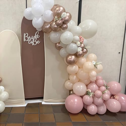 60-Piece Pastel Dusty Pink and Champagne Gold Balloon Garland Kit