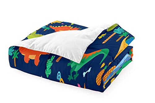 Cute Cartoon Dinosaur Bedding Set - Full Size Comforter with Pillowcases