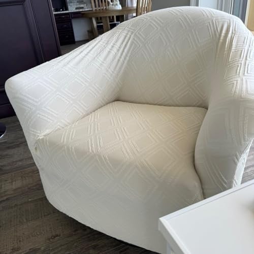 Waterproof Club Chair Slipcover - Stretch Jacquard Tub Chair Cover