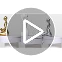 Abstract Gold Thinker Statue Set - Modern Resin Shelf Decor Figurines (3 Pc)