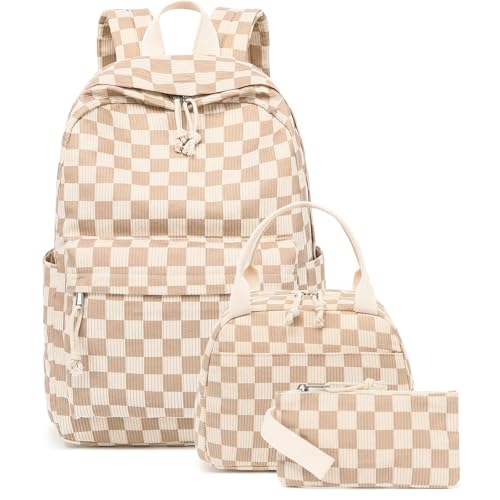 3-Piece School Backpack Set with Lunch Bag & Pencil Case - Fits 15" Laptop