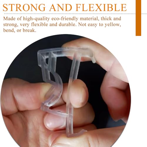 2 Inch Clear Blind Valance Clips for Wood or Faux Wood Blinds (12 Pack)
