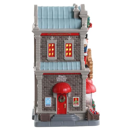 Lighted Porcelain Christmas Village Building - Nora's Christmas Boutique