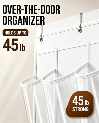 Over-the-Door Shoe Organizer, 24 Clear Pockets Hanging Storage Rack