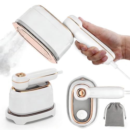 Portable Travel Garment Steamer, 1200W Mini Handheld Iron with Rotatable Handle