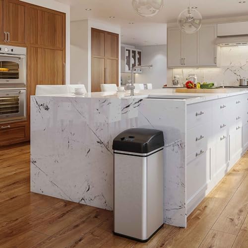 13 Gallon Sensor Trash Can with Pet Lock and Odor Filter