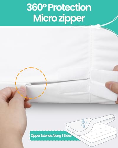 Twin XL Mattress Protector 39"x80" Waterproof Soft Breathable