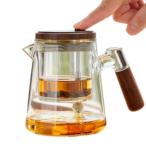 Glass Travel Tea Mug with Infuser 650ml - Portable Tea Brewer