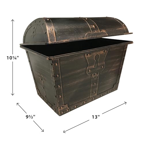 Large Plastic Treasure Chest Box for Classroom Rewards & Pirate Parties