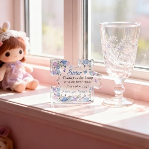 Sister Birthday Gift Acrylic Puzzle Plaque – Heartfelt Keepsake for Sisters