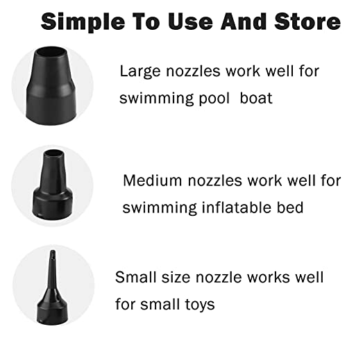 3-in-1 Air Pump Nozzle Set for Inflatable Beds, Toys & Pools