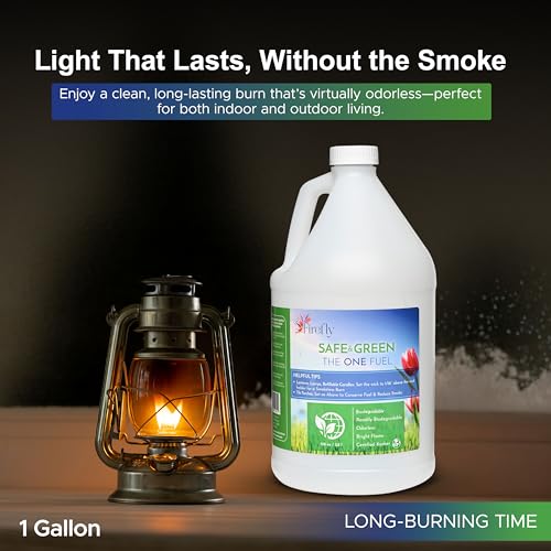 Clean Burning Tiki Torch & Oil Lamp Fuel - 1 Gallon with 128 Hour Burn Time