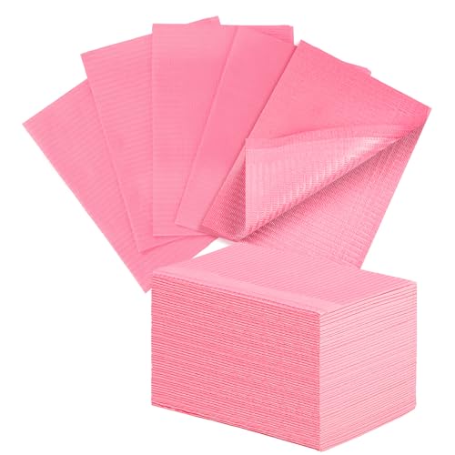 Disposable Nail Mats 40pcs 13x18 Pink Waterproof Desk Protection Sheets