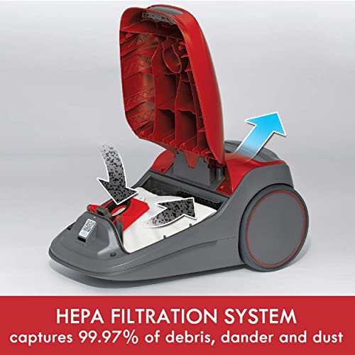 Bagged Canister Vacuum with HEPA Filter, Telescoping Wand & Pet Tools