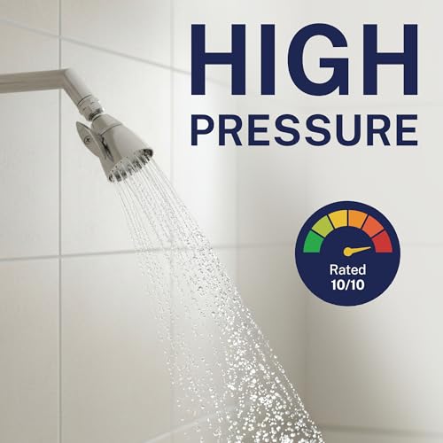 Solid Metal 2-Inch High Pressure Fixed Shower Head - Adjustable Chrome