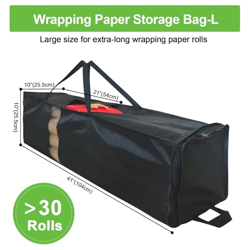 41-Inch Wrapping Paper Storage Bag Heavy Duty Gift Wrap Organizer