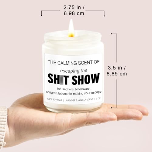Funny Coworker Leaving Gift Scented Soy Candle - Lavender Vanilla (9oz)