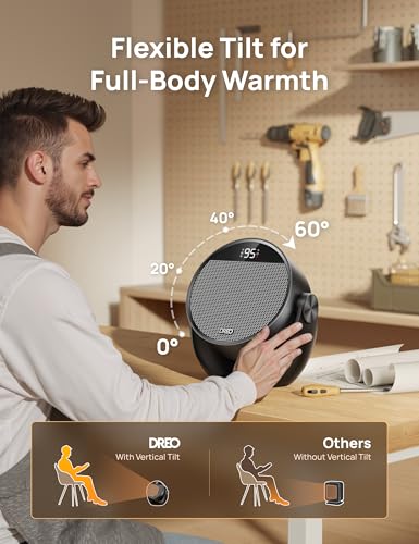 Portable Electric Space Heater 1500W with Thermostat and Remote Control
