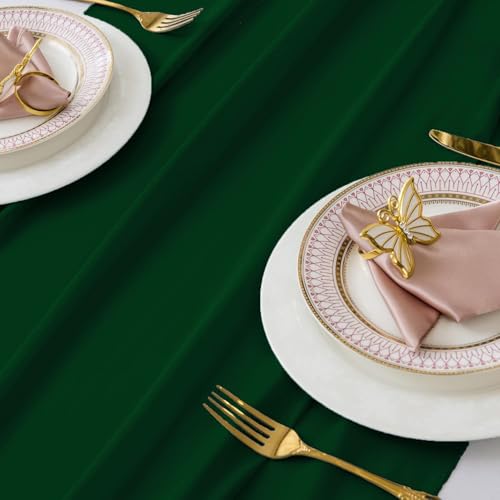 10ft Pack of 2 Chiffon Table Runners - Hunter Green, Wedding & Party Decor