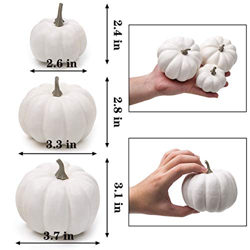 12 Pack Artificial Mini Pumpkins for Fall Halloween Thanksgiving Decor