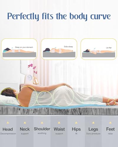 Cooling Memory Foam Mattress Topper Twin XL – 3 Inch CertiPUR-US