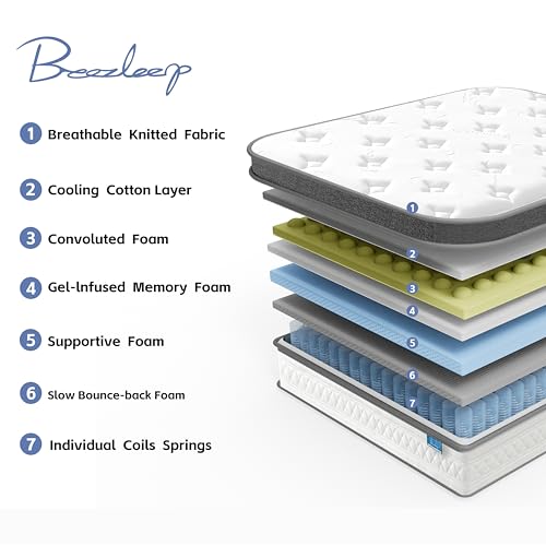 Full Size 12 Inch Hybrid Mattress with Pocket Coils - Breezleep