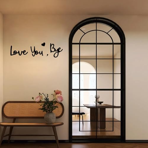 Love You Bye 3D Wooden Wall Sign for Entryway and Above-Door Decor