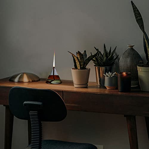 Petite Cone Oil Lamp - Refillable Borosilicate Glass Candle